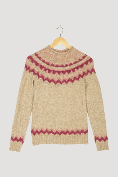 Secondhand Pullover aus Alpaka mit Baumwolle, Schurwolle und Seide