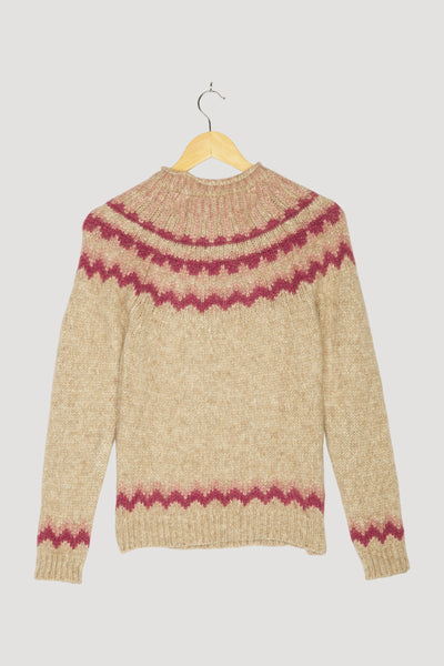 Secondhand Pullover aus Alpaka mit Baumwolle, Schurwolle und Seide