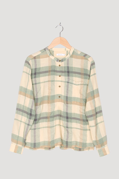 Secondhand Bluse aus Leinen mit Bio-Baumwolle