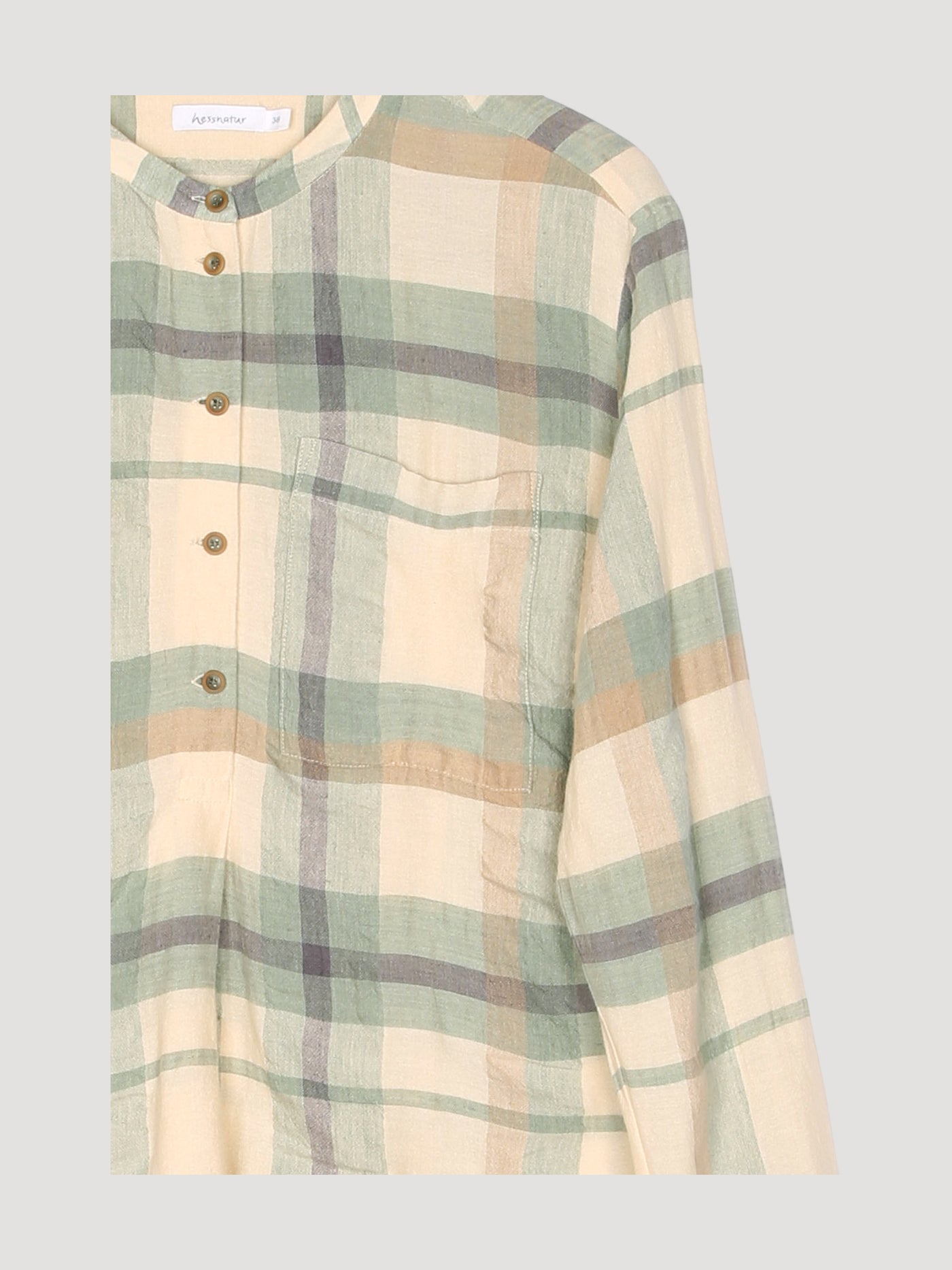 Secondhand Bluse aus Leinen mit Bio-Baumwolle