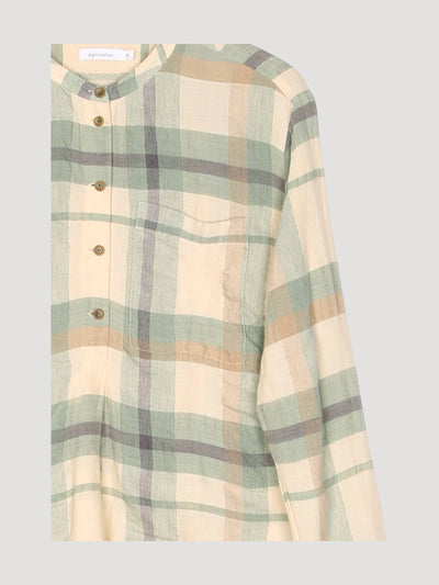 Secondhand Bluse aus Leinen mit Bio-Baumwolle