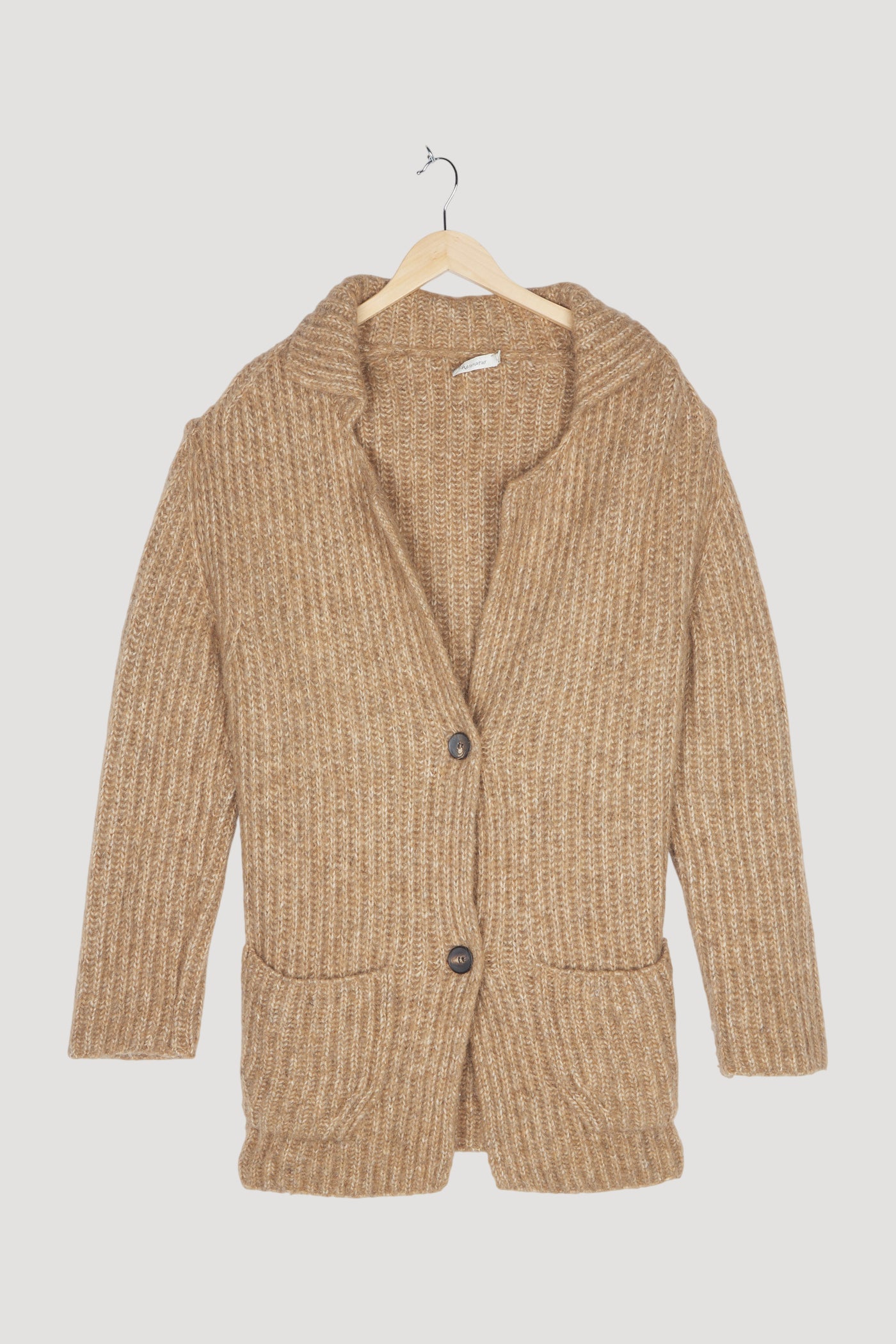 Secondhand Strickjacke aus Alpaka mit Bio-Baumwolle