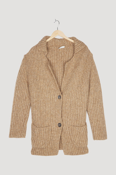 Secondhand Strickjacke aus Alpaka mit Bio-Baumwolle