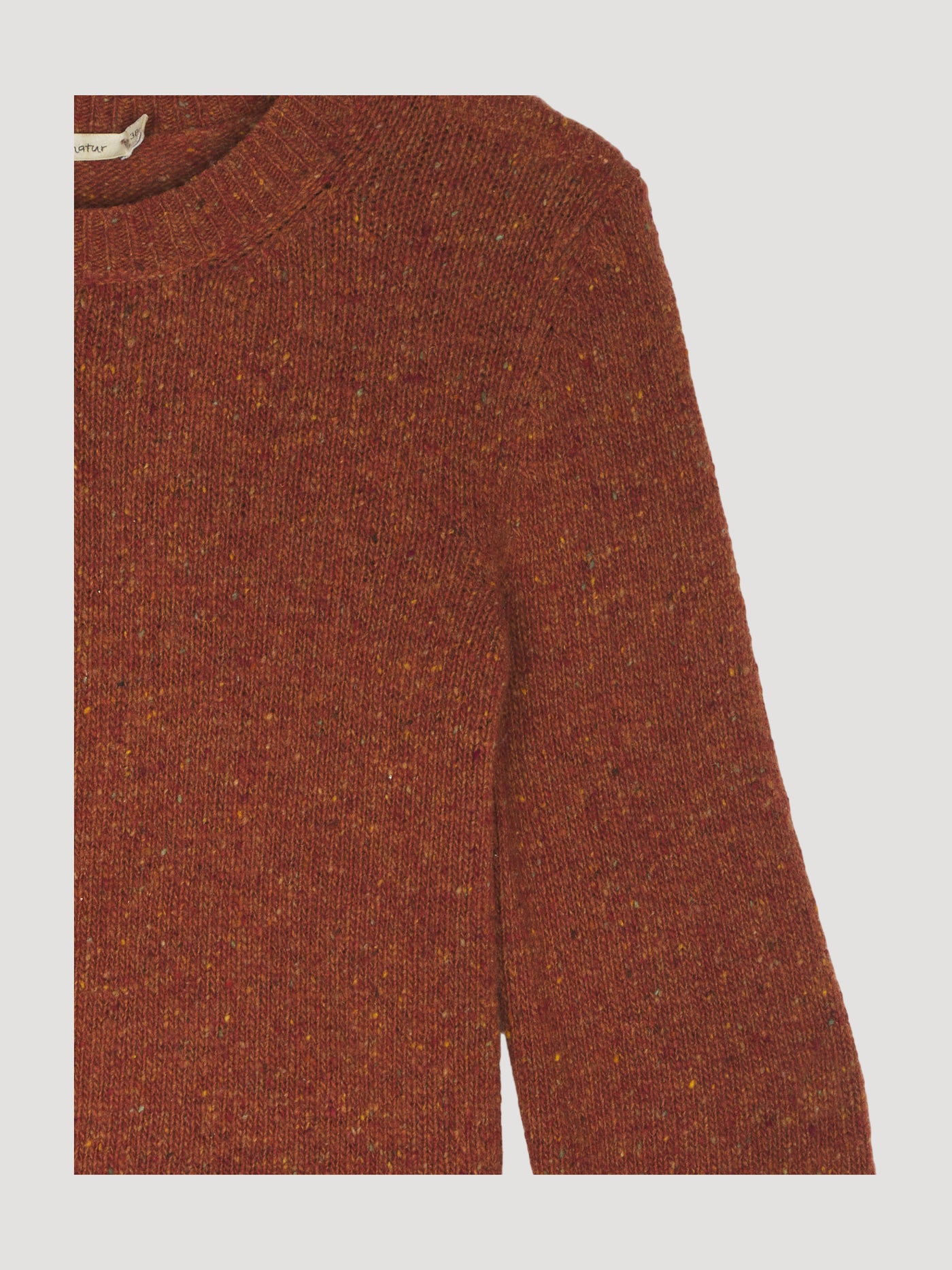 Secondhand Tweed-Pullover aus reiner Schurwolle