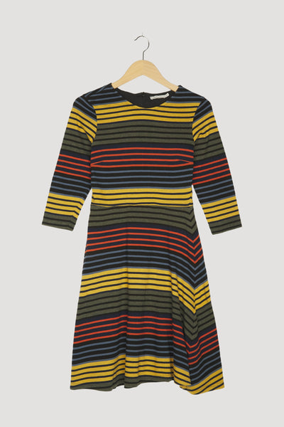 Secondhand Gestreiftes Kleid aus reiner Bio-Baumwolle