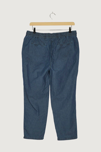 Secondhand Jeans Joggpants aus Bio-Baumwolle mit Leinen