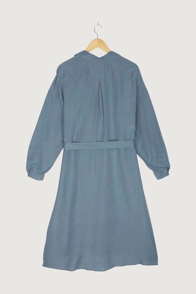 Secondhand Midi-Kleid aus Seide mit Hanf und Bio-Baumwolle